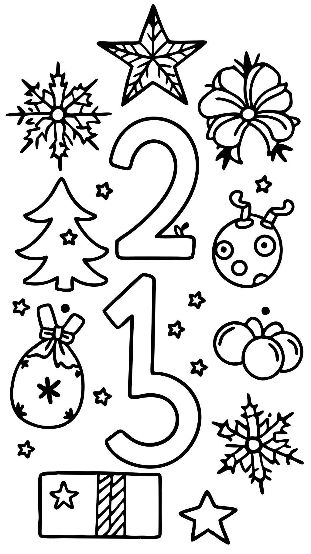 number christmas coloring pages